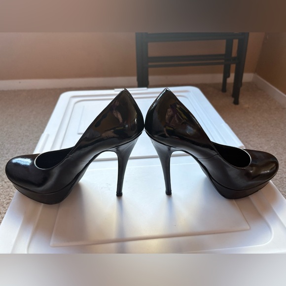 Patent Leather Black Platform Stiletto Heel Pumps - Picture 5 of 11